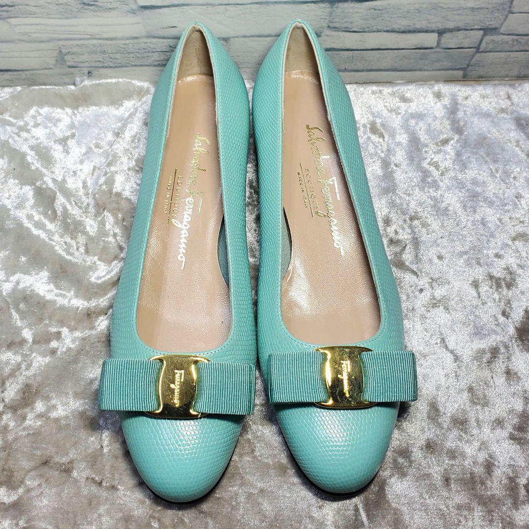 【ワケ有未使用級】サルヴァトーレフェラガモ 23.5cm パンプス ヴァラ 6D