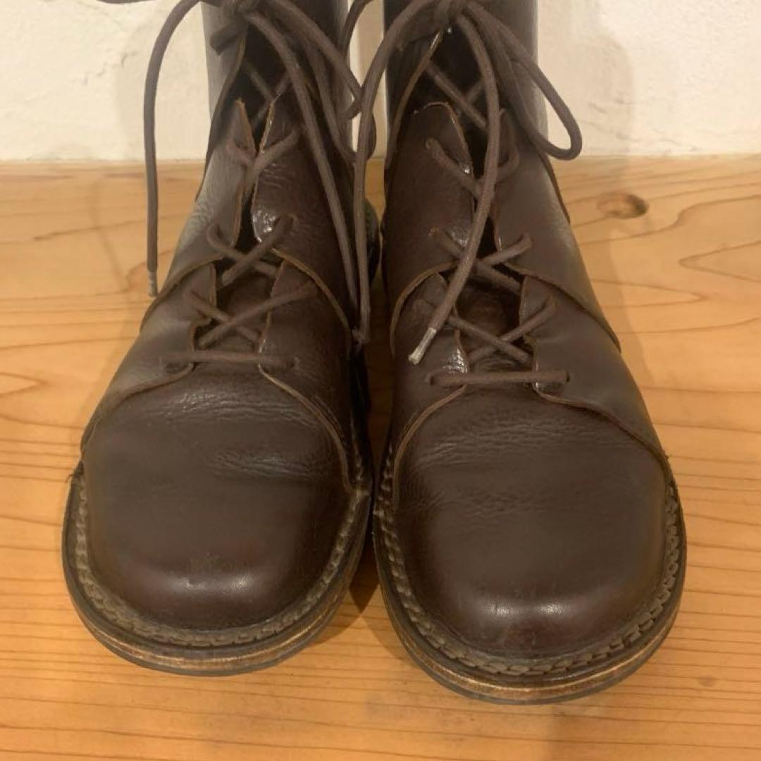 【trippen Nomad 】レザーブーツ 37 レースアップ ブラウン