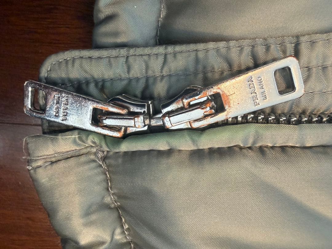 PRADA ダウンジャケット　ブルーフォックス　天然ファー