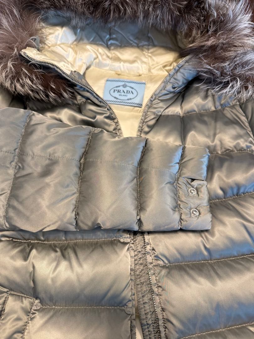 PRADA ダウンジャケット　ブルーフォックス　天然ファー