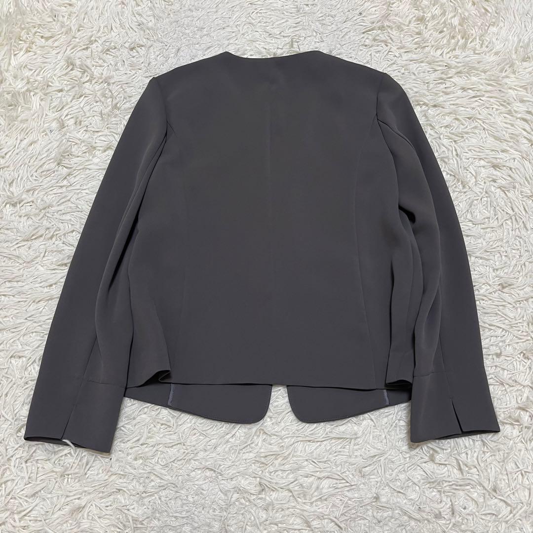 美品 ナチュラルビューティーベーシック ノーカラー セットアップ スーツ パンツ