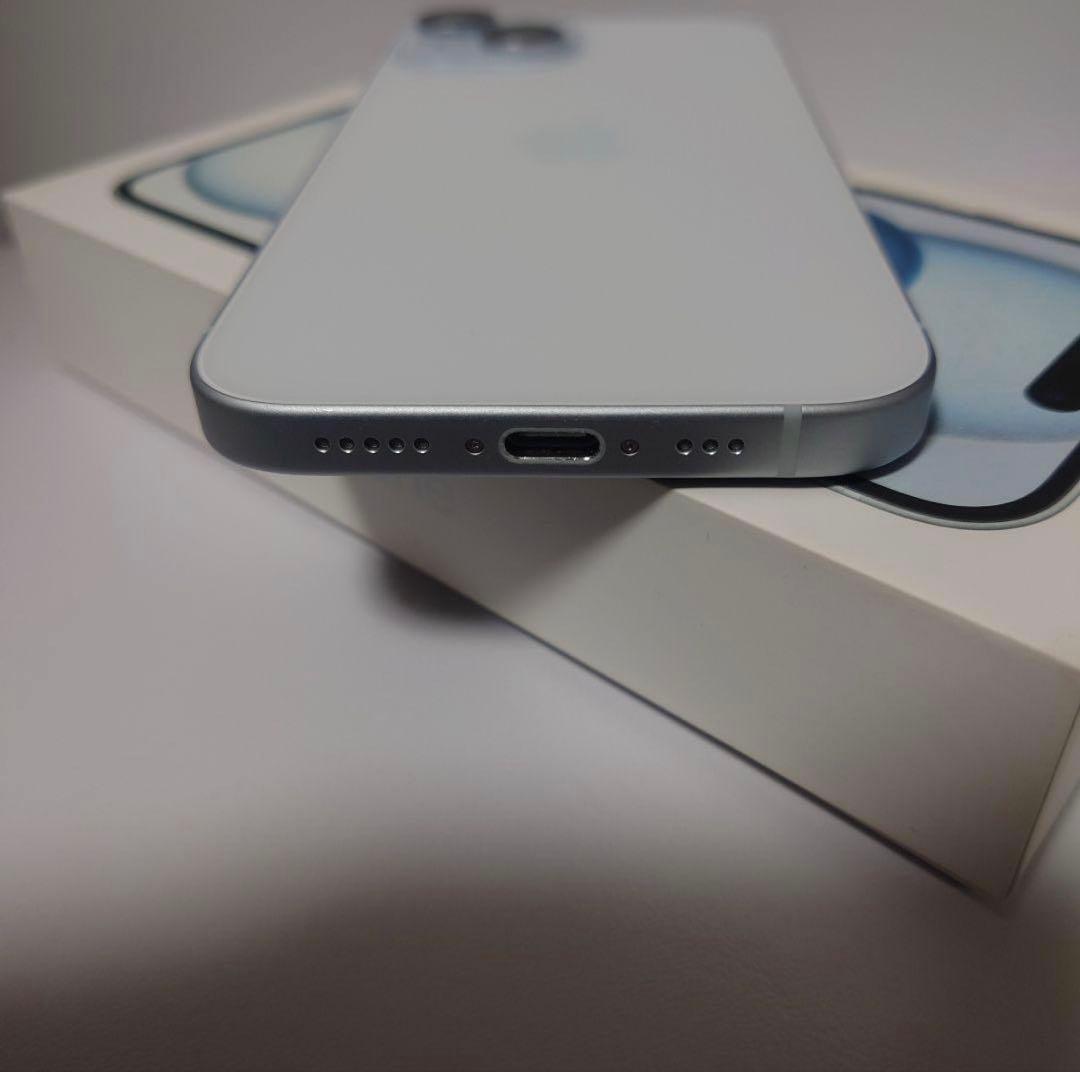 【美品！不具合無し！】iPhone15 ブルー SIMフリー 128gb