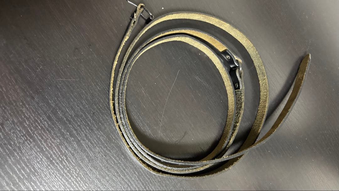 veronique branquinho レザーロングベルト　2連