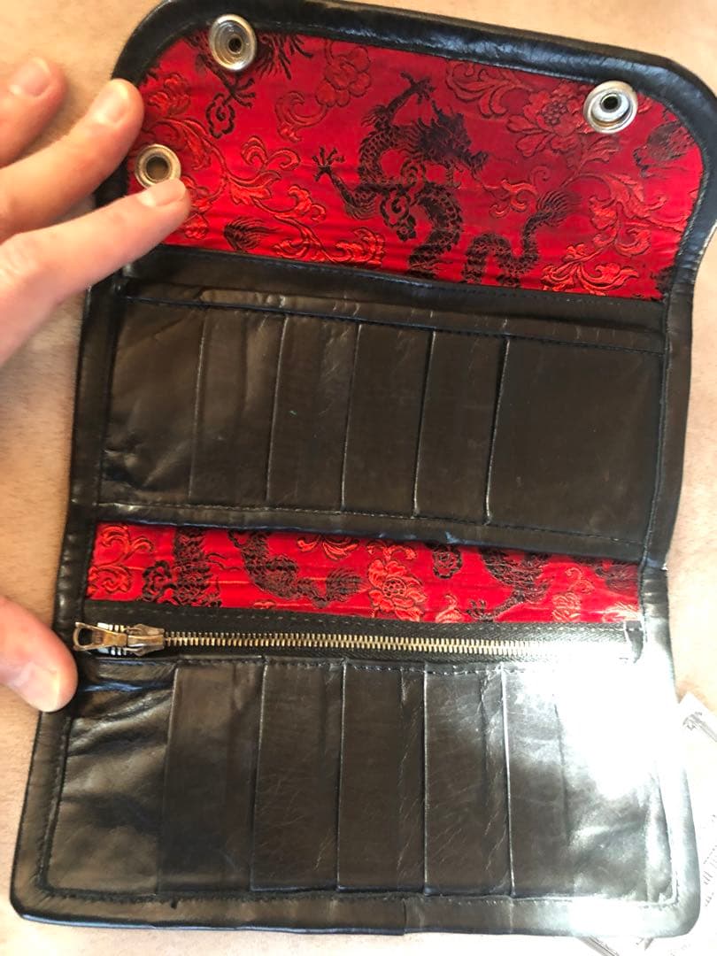 bwlビルウォールレザーウォレット長財布シルク