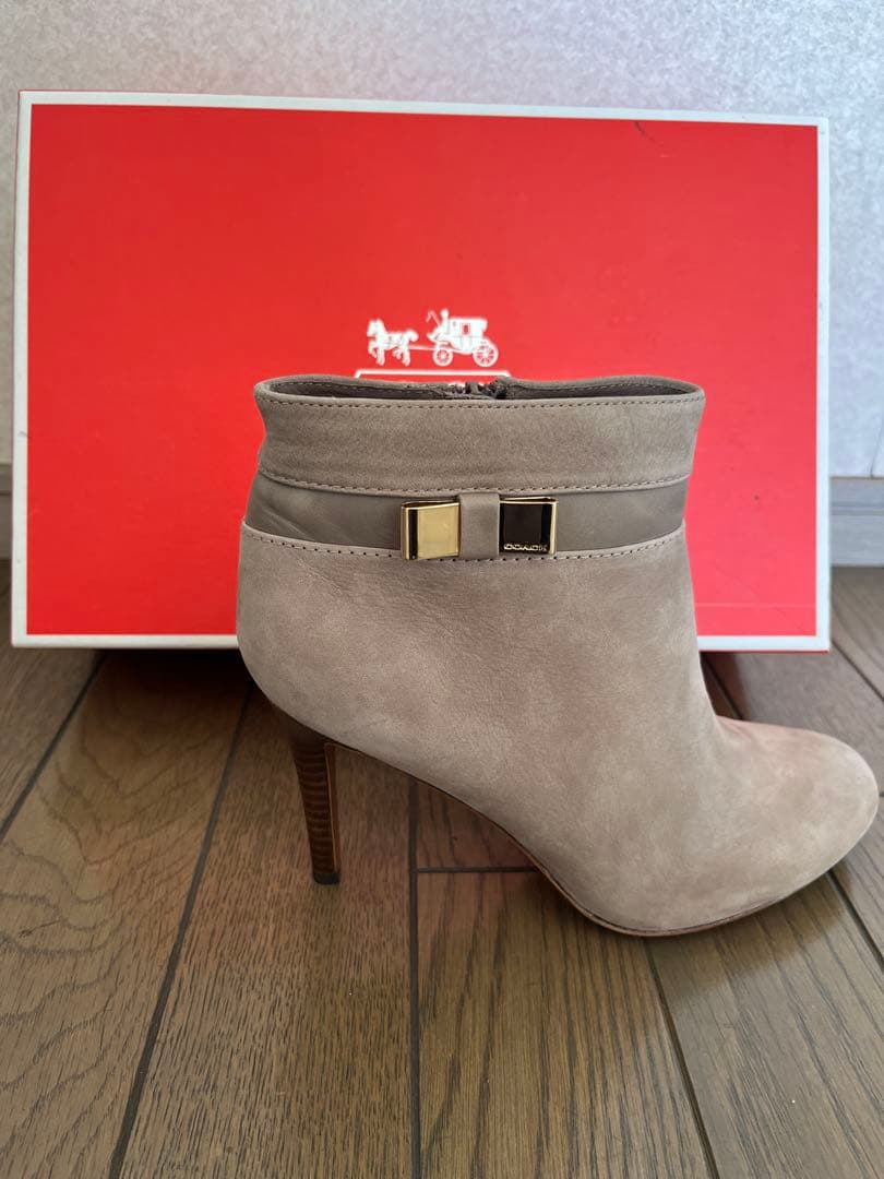 新品 COACH スエード ハイヒールブーツ SIZE 37.5 スェード