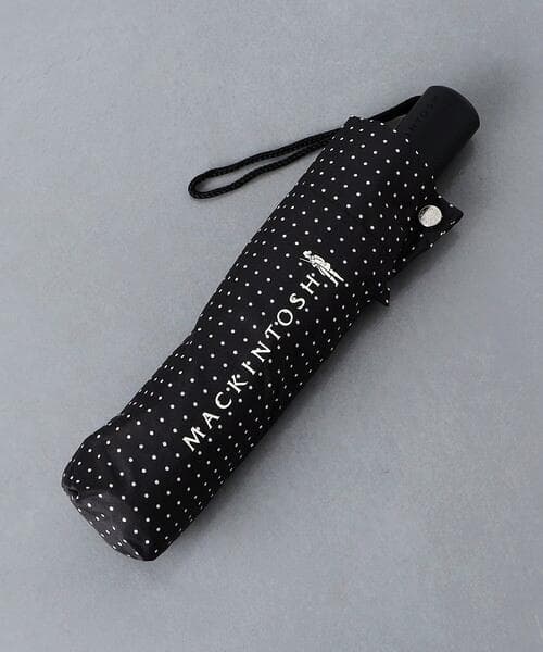 新品3.5割引 MACKINTOSH 折りたたみ傘 PORTER 黒ドット