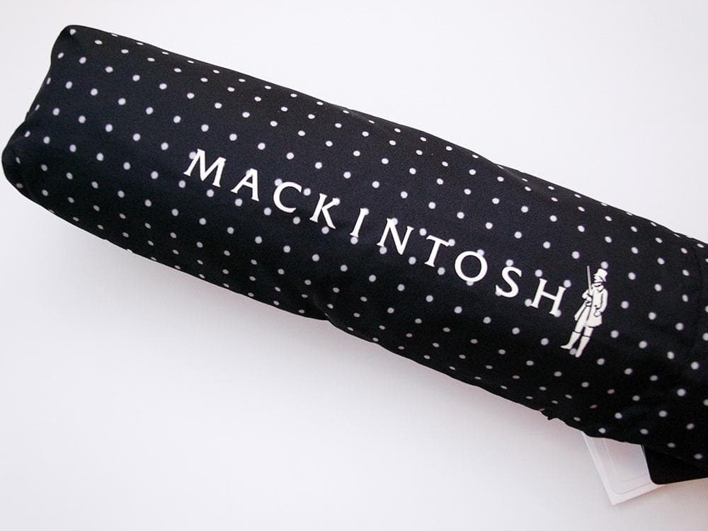 新品3.5割引 MACKINTOSH 折りたたみ傘 PORTER 黒ドット