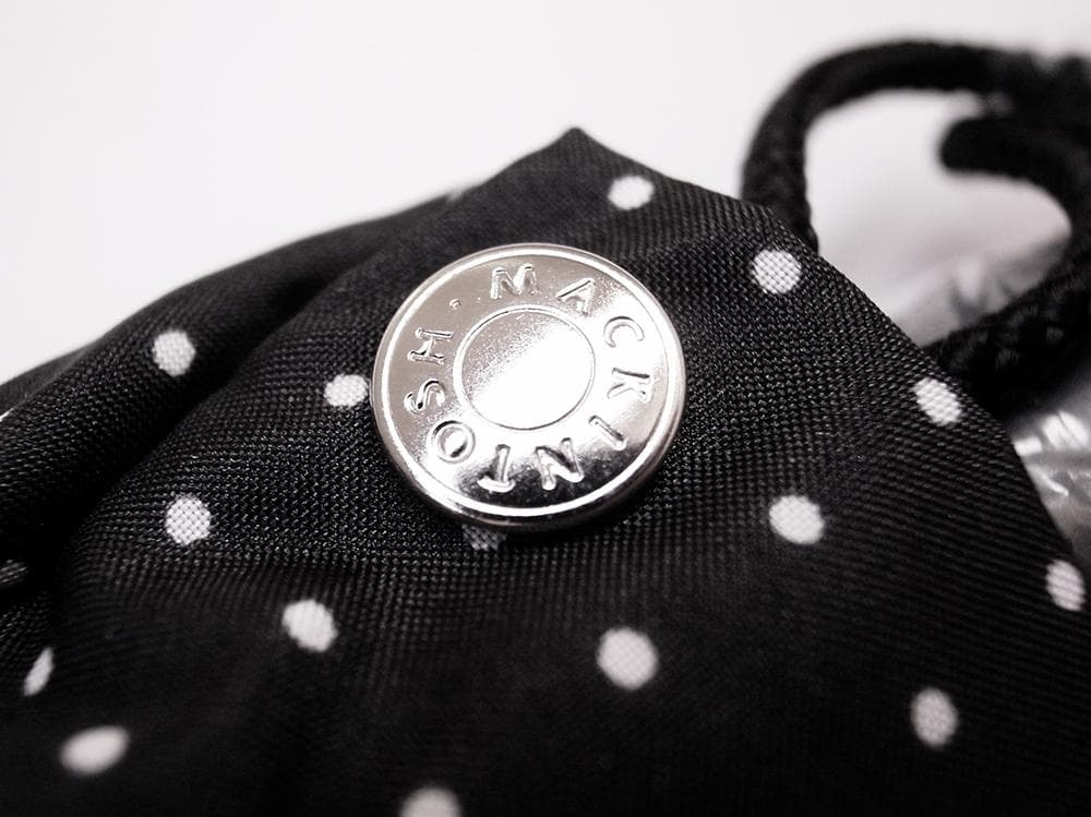 新品3.5割引 MACKINTOSH 折りたたみ傘 PORTER 黒ドット