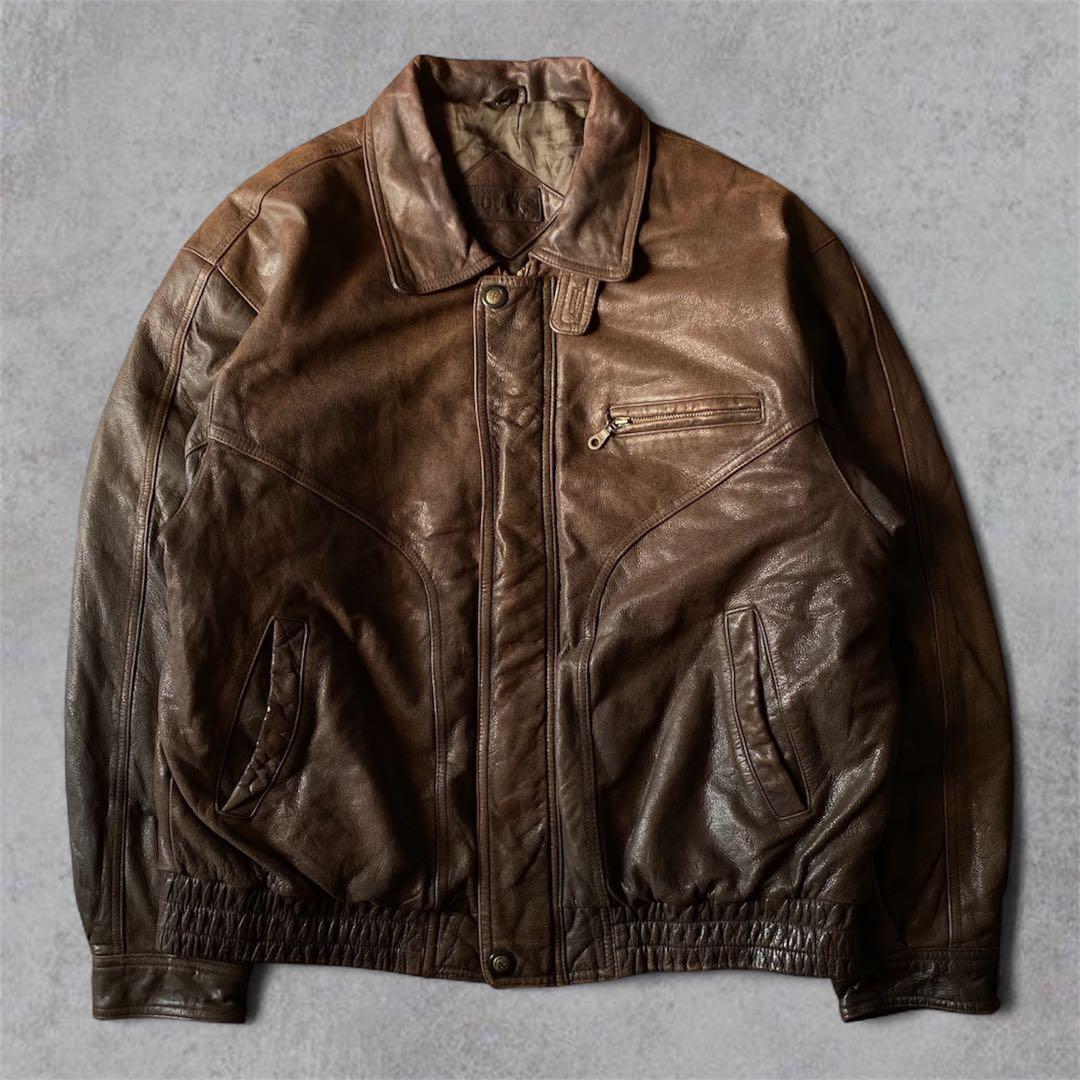 本革 90s レザージャケット G1 A2 フライトジャケット ライダース 短丈