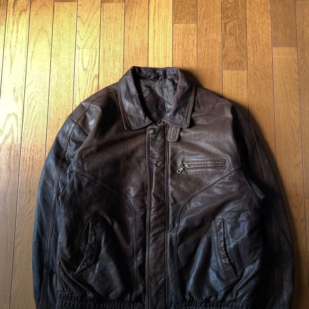 本革 90s レザージャケット G1 A2 フライトジャケット ライダース 短丈