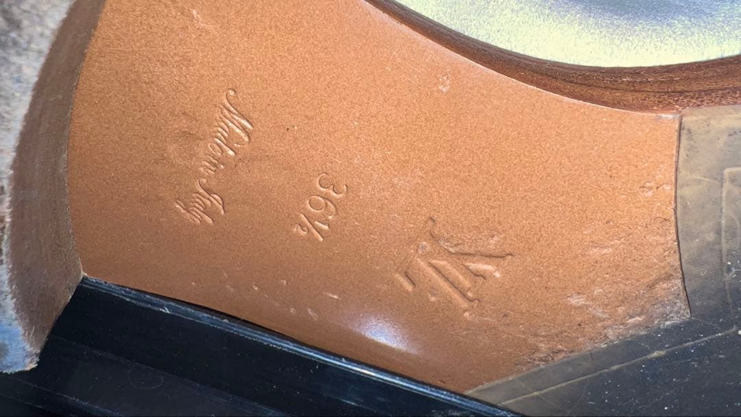 デパート購入ルイヴィトンロングブーツスエードレザーベルトライトグレー&ベージュ