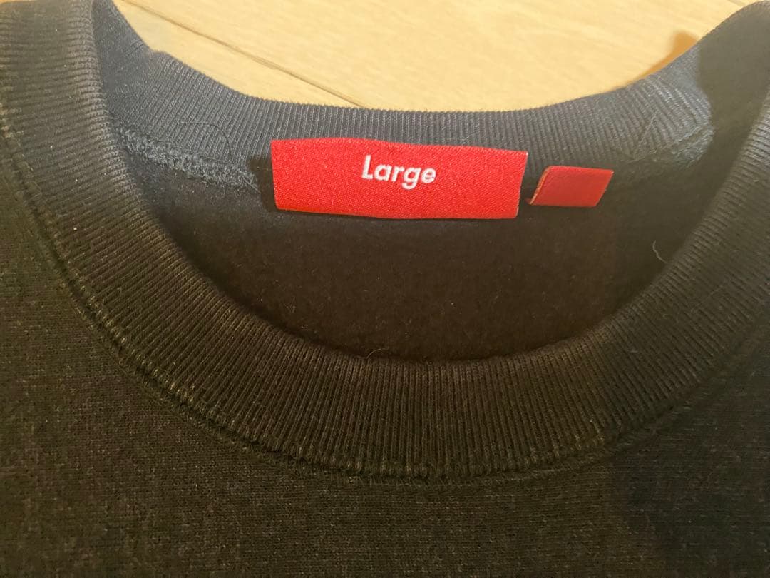 supreme 25ss washed boxlogo crewneck（黒）