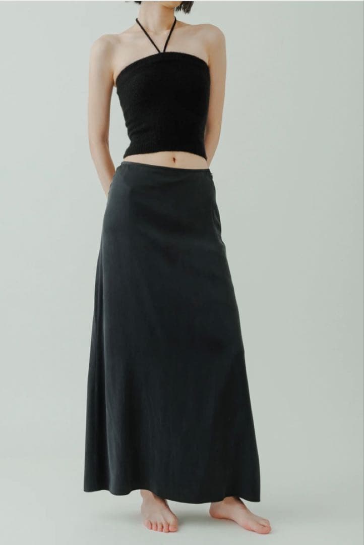 【yo BIOTOP】cashmere halter bare top