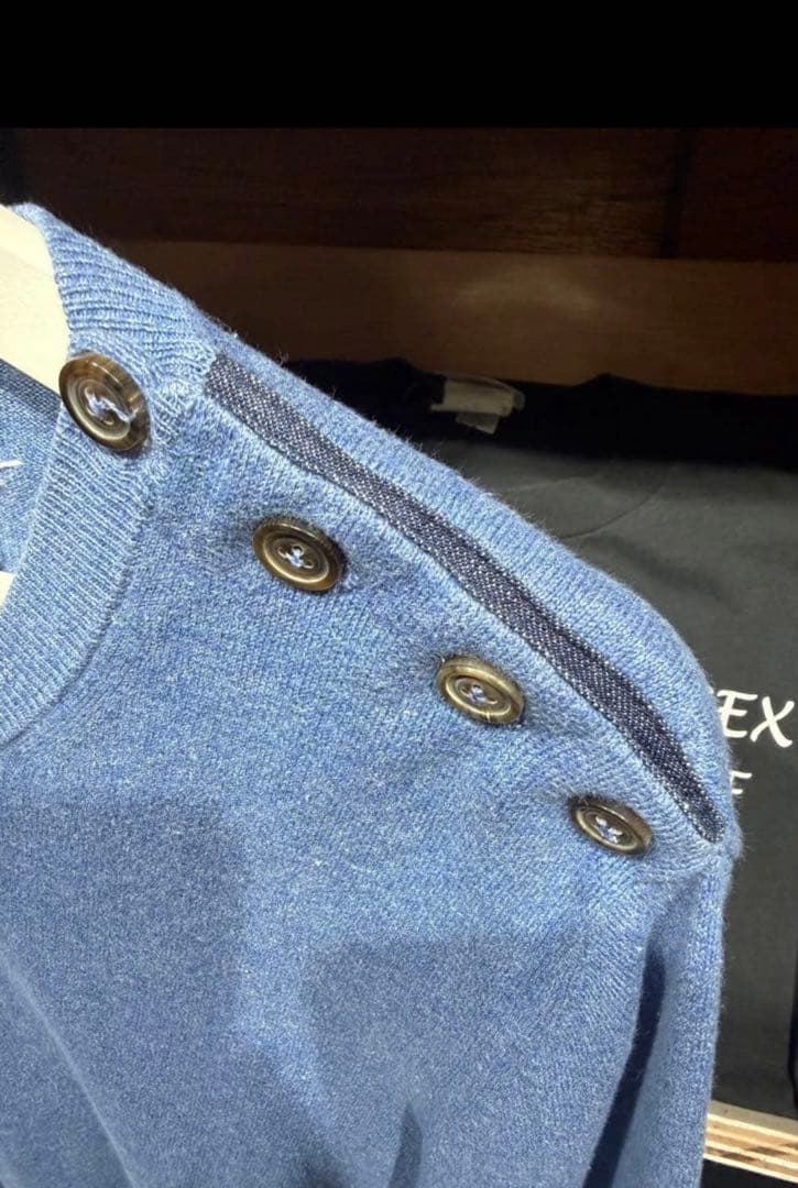 Maison Margiela デニムエルボーパッチ付きコットンニット S