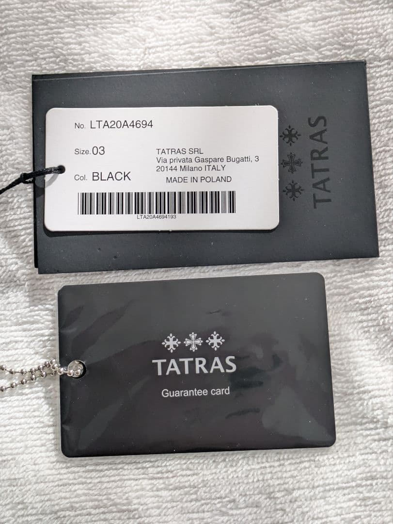 【美品】タトラス　TATRAS　ダウン　ポリテアマ　ブラック　ギャランティカード