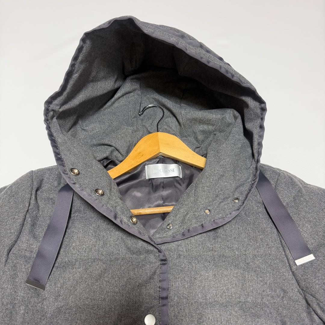 完売色✨ ドゥクラッセ グログラン使い フード付ダウンコート XL 大きいサイズ