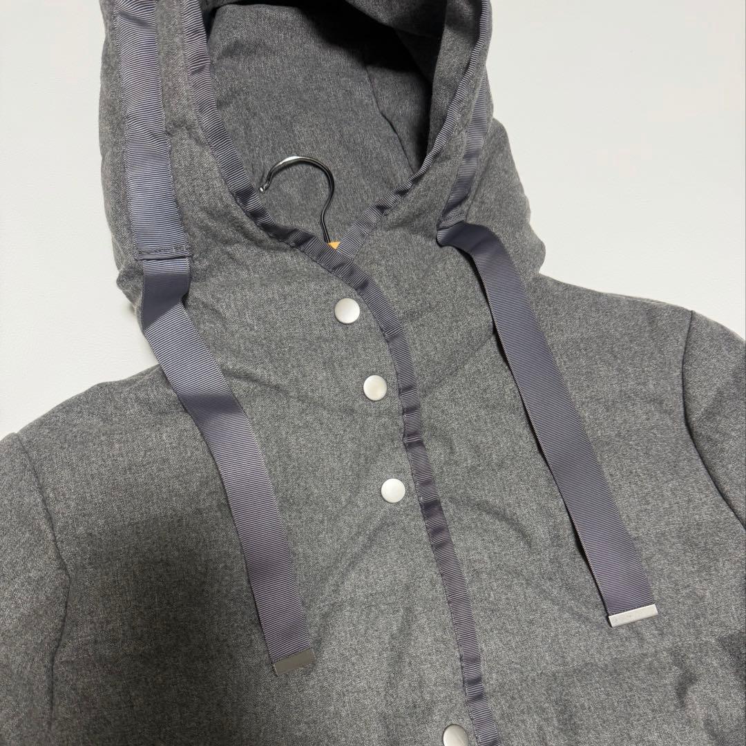 完売色✨ ドゥクラッセ グログラン使い フード付ダウンコート XL 大きいサイズ