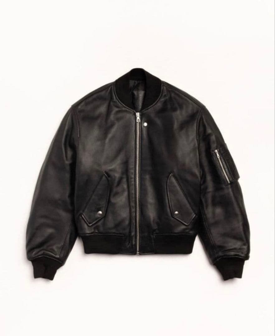stussy leather built bomber jacket ジャケット