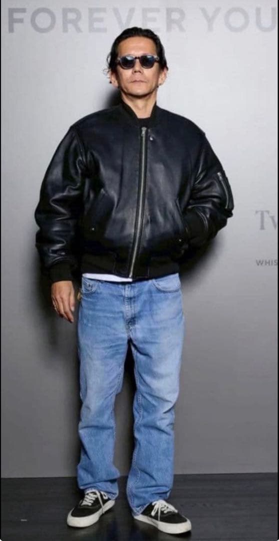 stussy leather built bomber jacket ジャケット