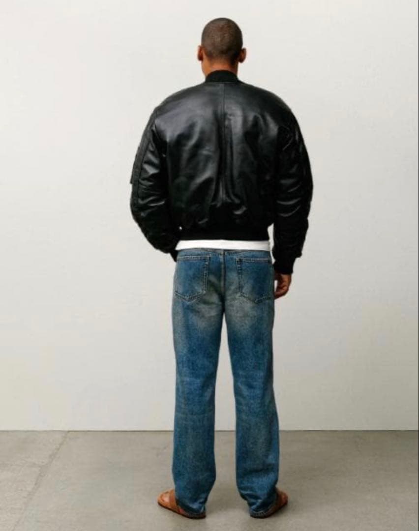 stussy leather built bomber jacket ジャケット