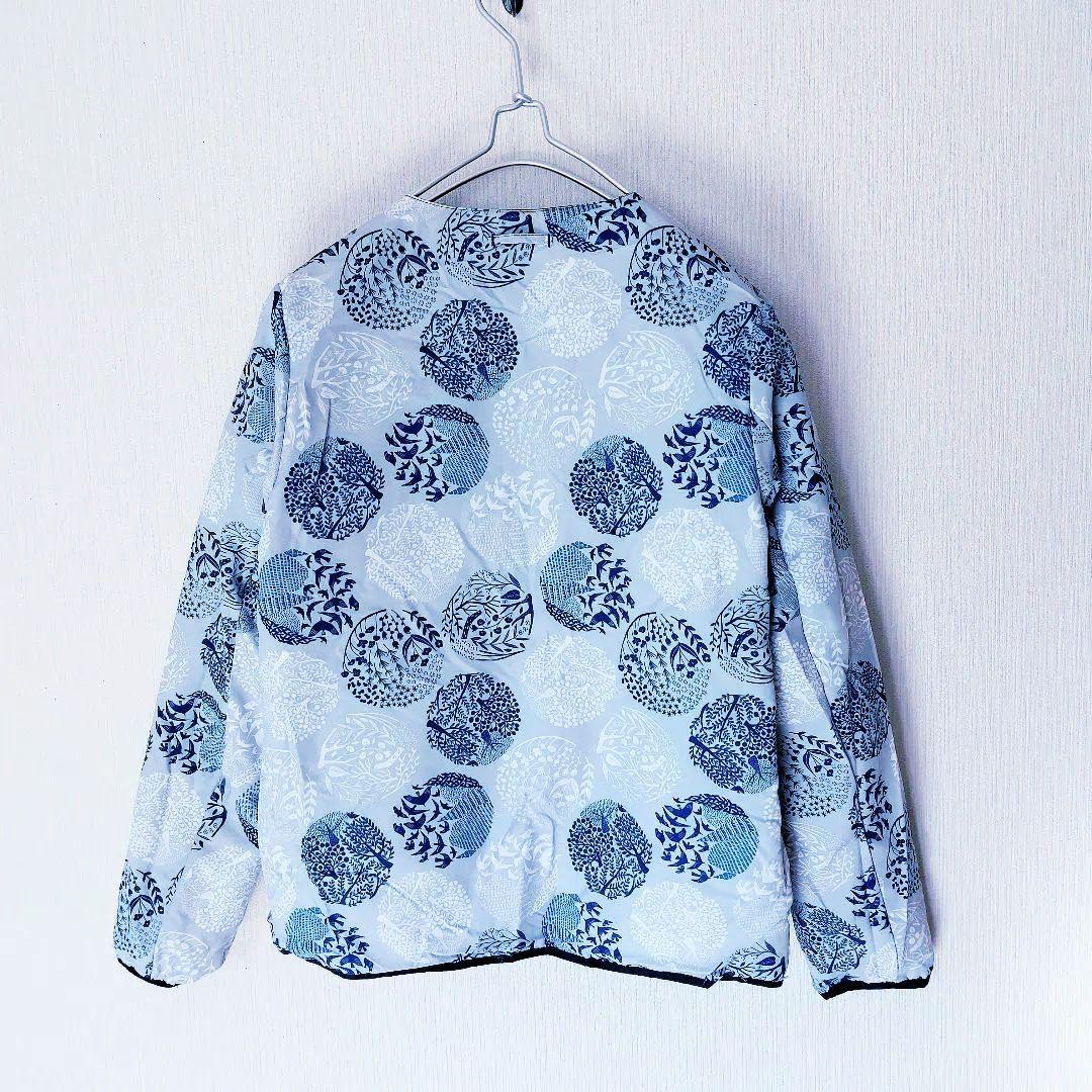 TAION&graniph　リバーシブルライトダウン欧風柄✕黒　ポーチ付き