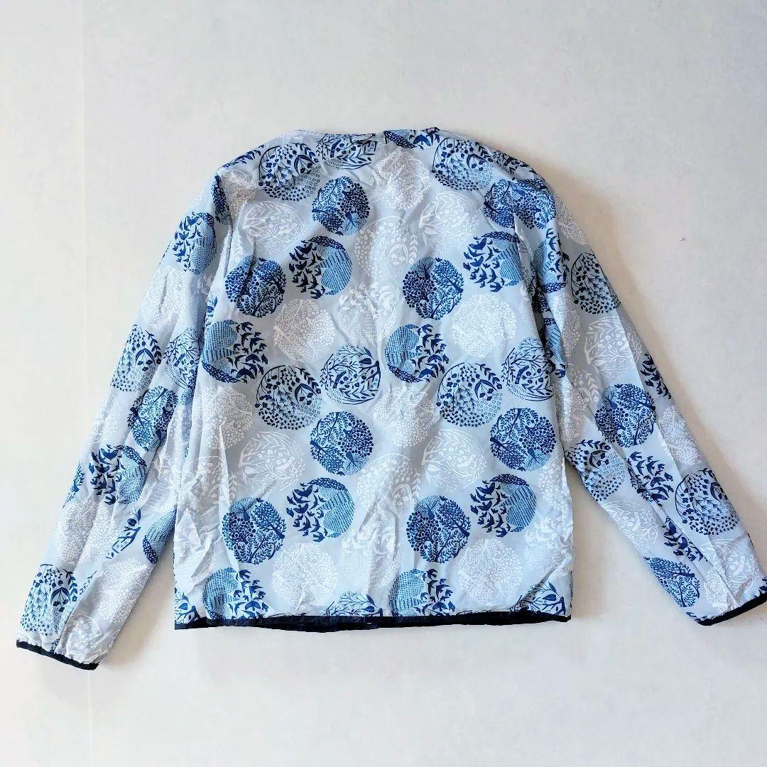 TAION&graniph　リバーシブルライトダウン欧風柄✕黒　ポーチ付き