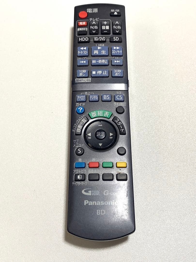 Panasonic BD用リモコン N2QAYB000346 動作品