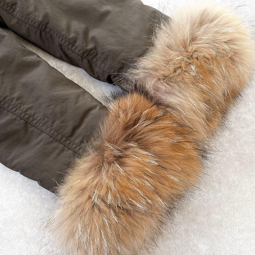 美品 イネド ラビットファー ラクーンファー ボアライナー付 モッズコート