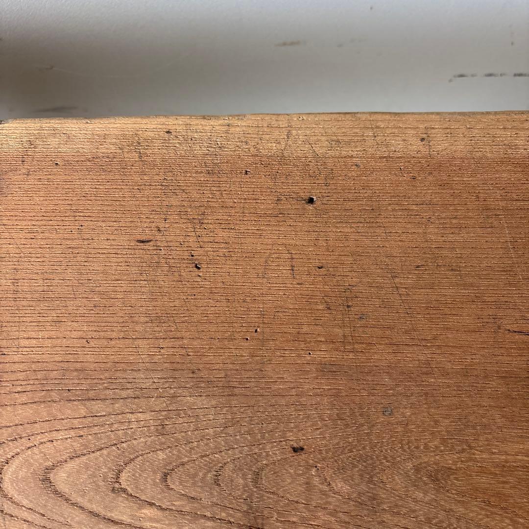 欅材の飾り台　ローテーブル　文机　白木　木地　無塗装　剥離家具　無垢材　ハート