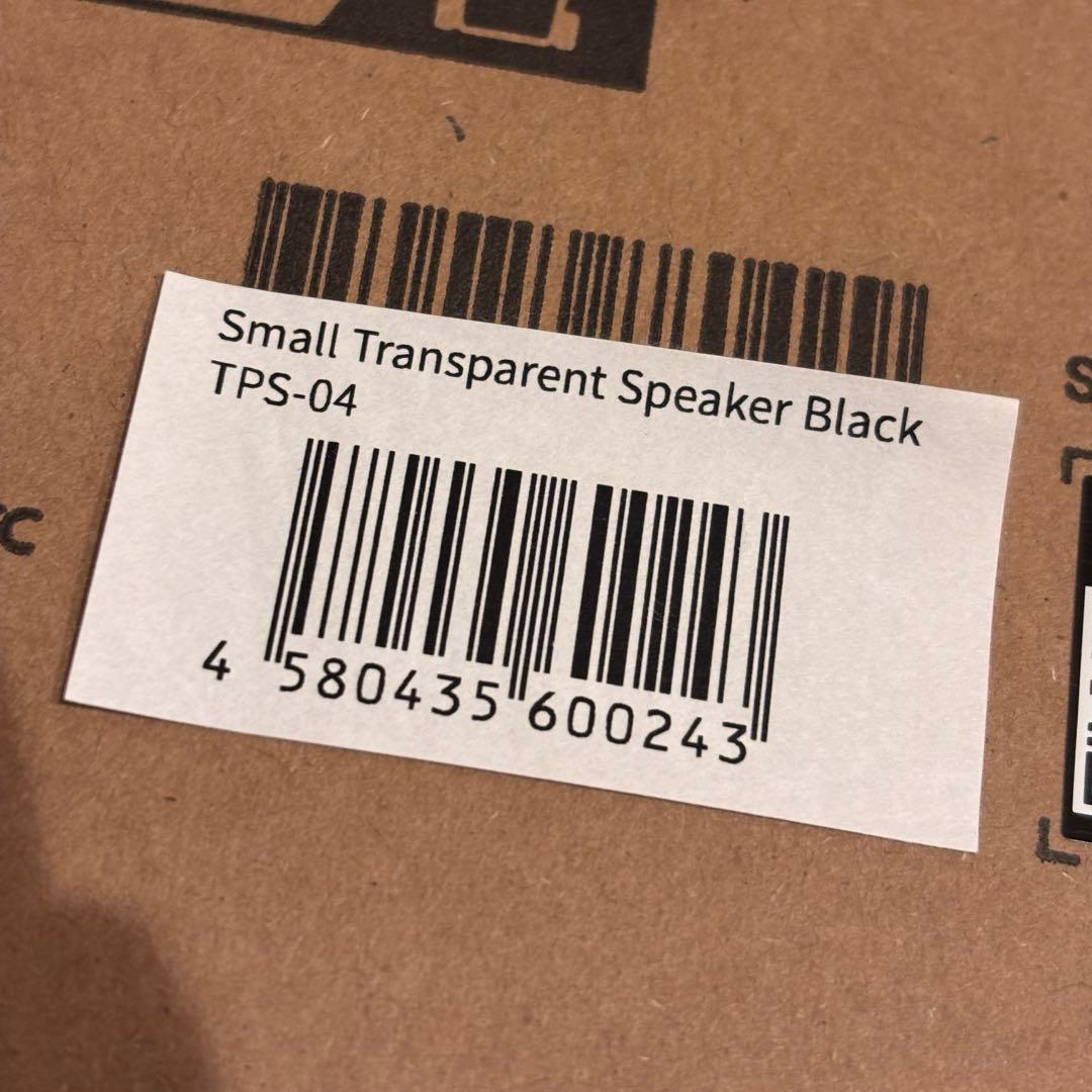 新品未開封 TRANSPARENT トランスペアレント スピーカー ブラック
