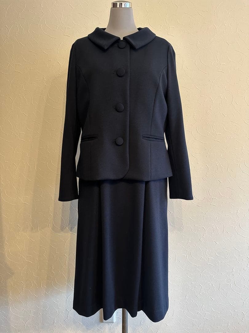 美品✨kay me ダブルジャージー　ネイビー ワンピース&ジャケット13 XL