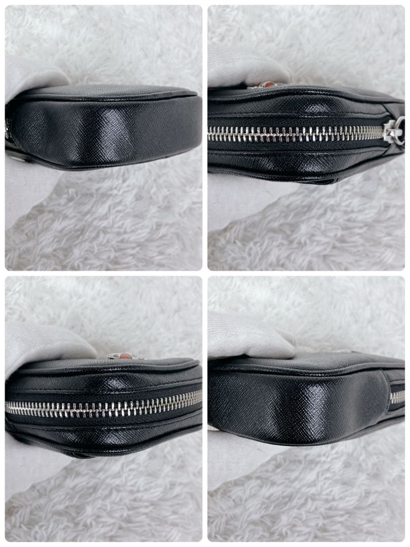 未使用級✨ヴィヴィアンウエストウッド ポーチ　小物入れ　ディアマンテ　レザー　黒