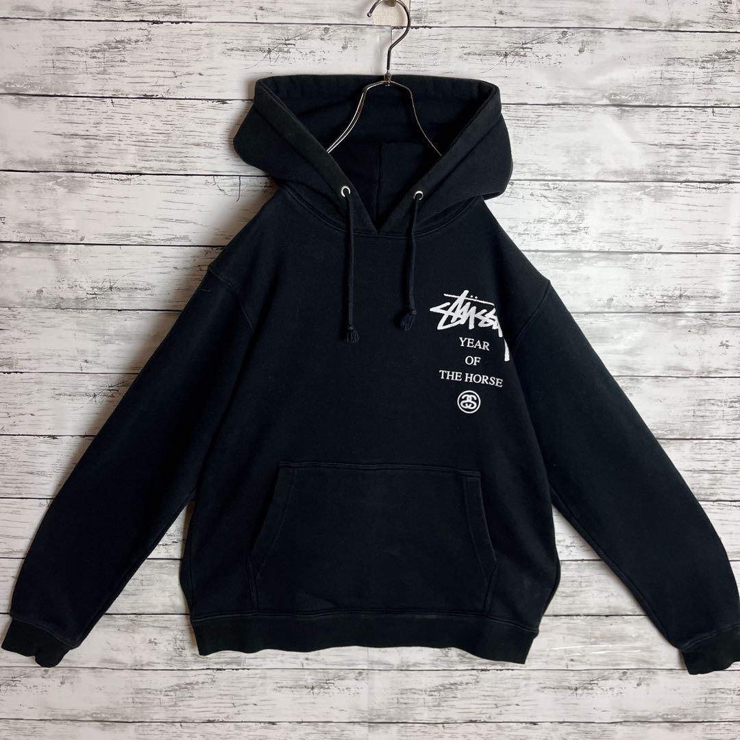 STUSSY◎ペガサス ビッグロゴ 馬 パーカー D337