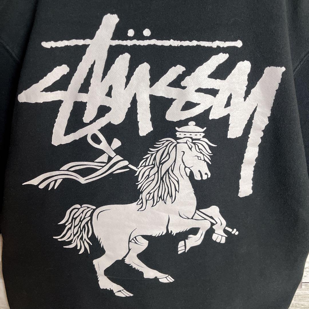 STUSSY◎ペガサス ビッグロゴ 馬 パーカー D337