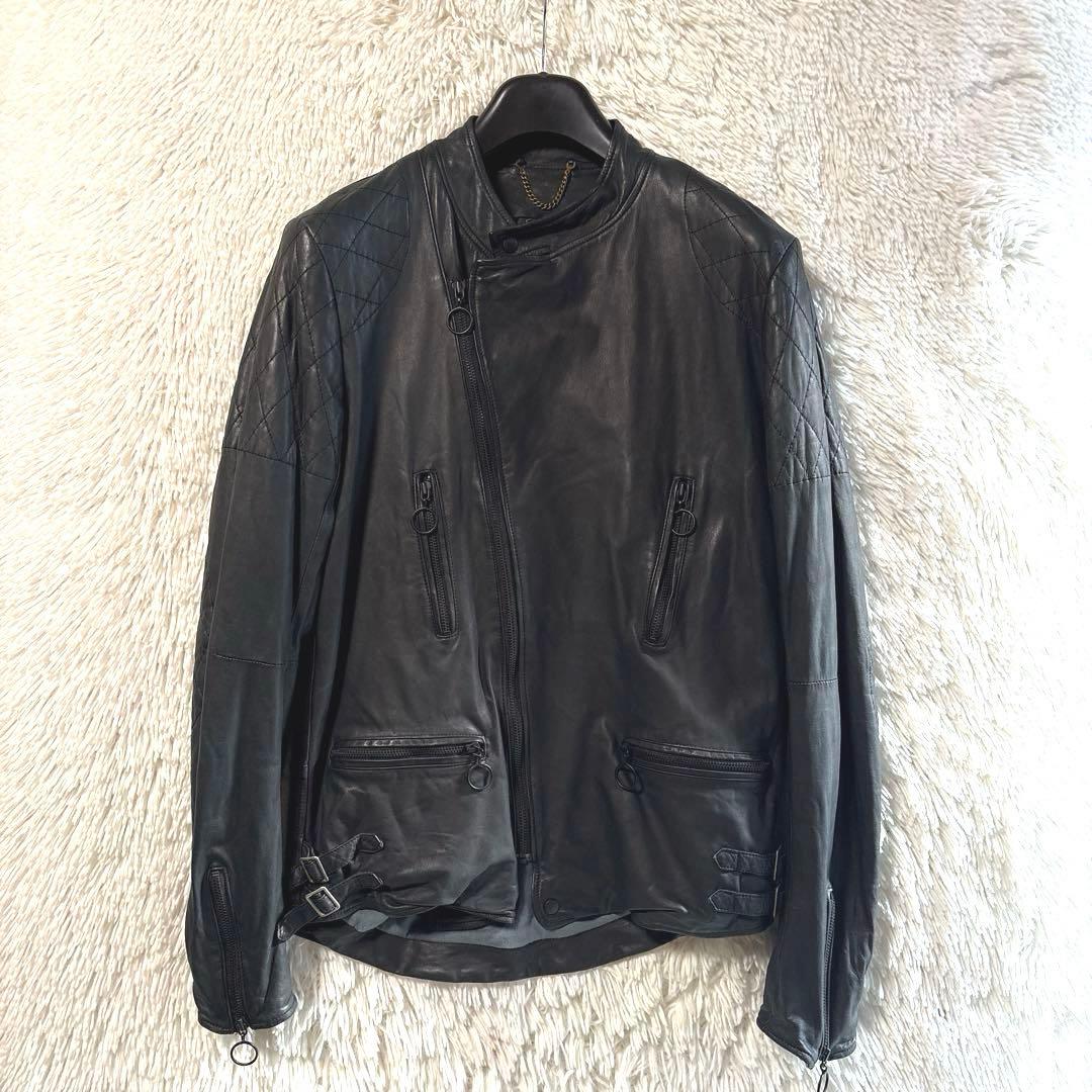 sisii シシ　レザーライダース　ジャケット　M ブラック　キルティング