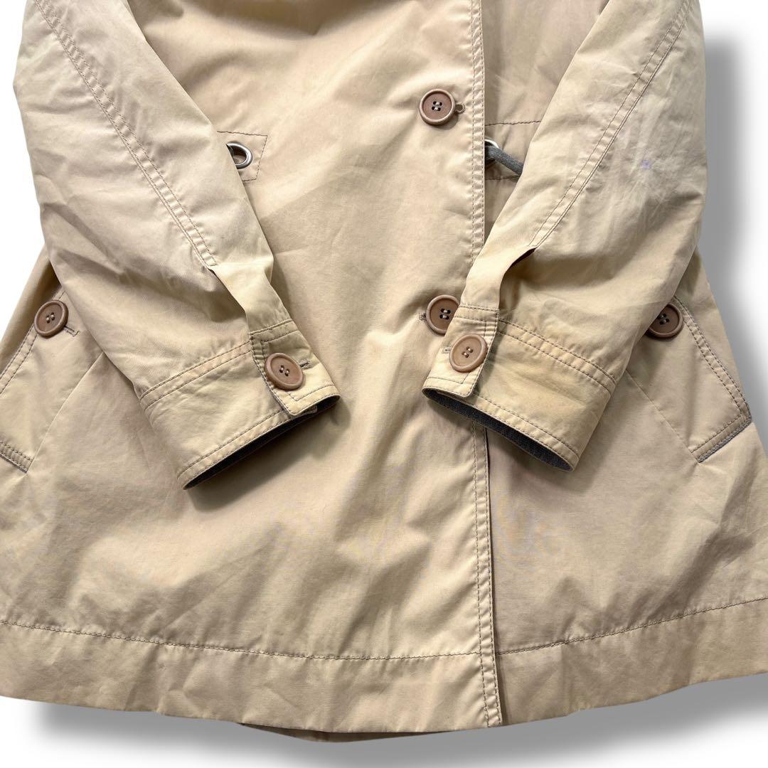 高級】ブルネロクチネリ マウンテンパーカー レザー　モッズコート　フレア　44