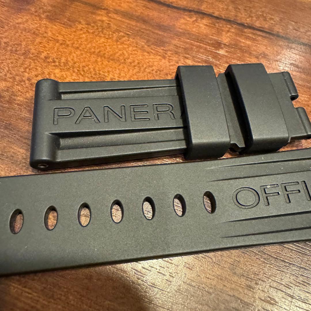 【未使用保管品】パネライ　ラバーベルト　ブラック