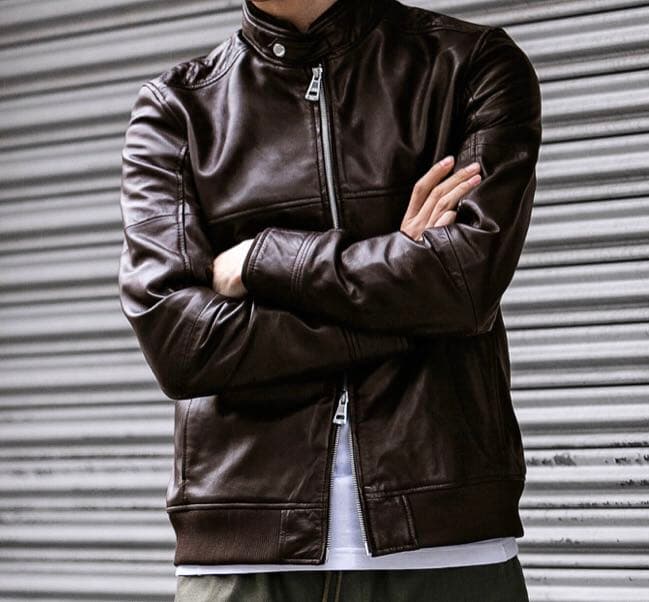 お*れ様 レザーブルゾン　AKM contemporary