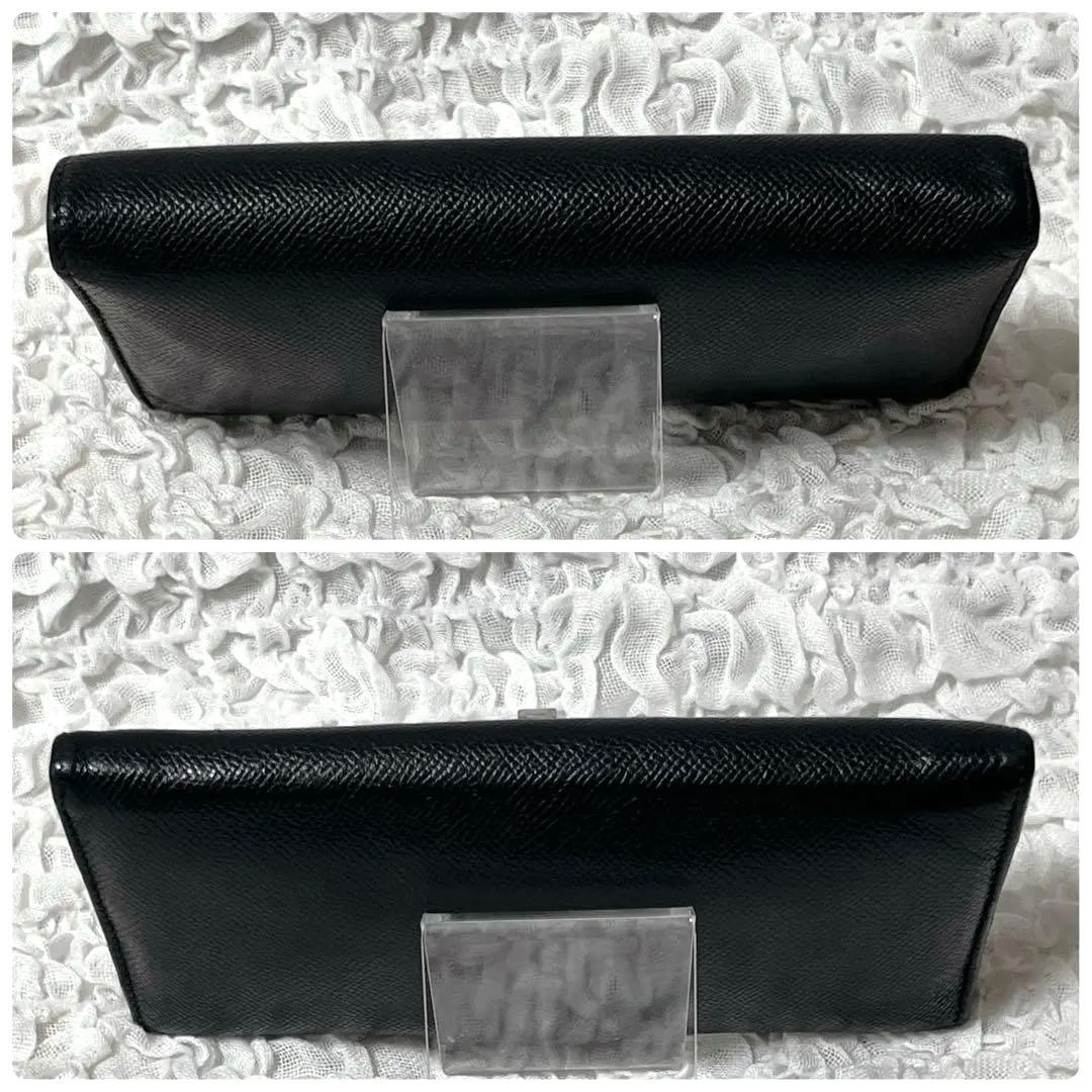 美品✨　BVLGARI 長財布　ビーゼロワン　サークルロゴ　レザー　本革　黒