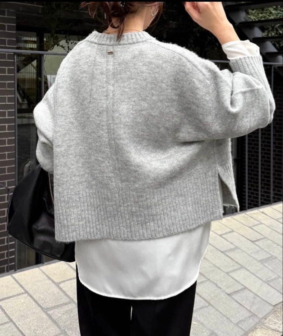 新品COLLAGE GALLARDAGALANTE ヤクライクニットライトグレー