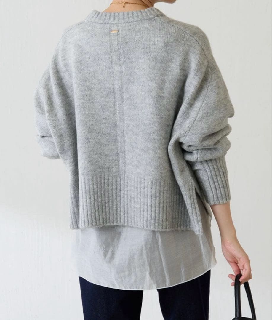 新品COLLAGE GALLARDAGALANTE ヤクライクニットライトグレー