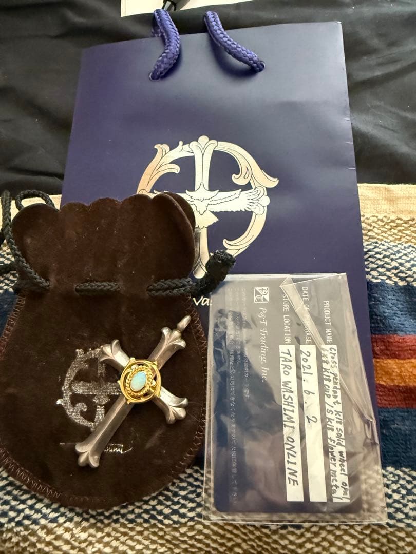 鷲見太郎　クロスペンダント　オパール