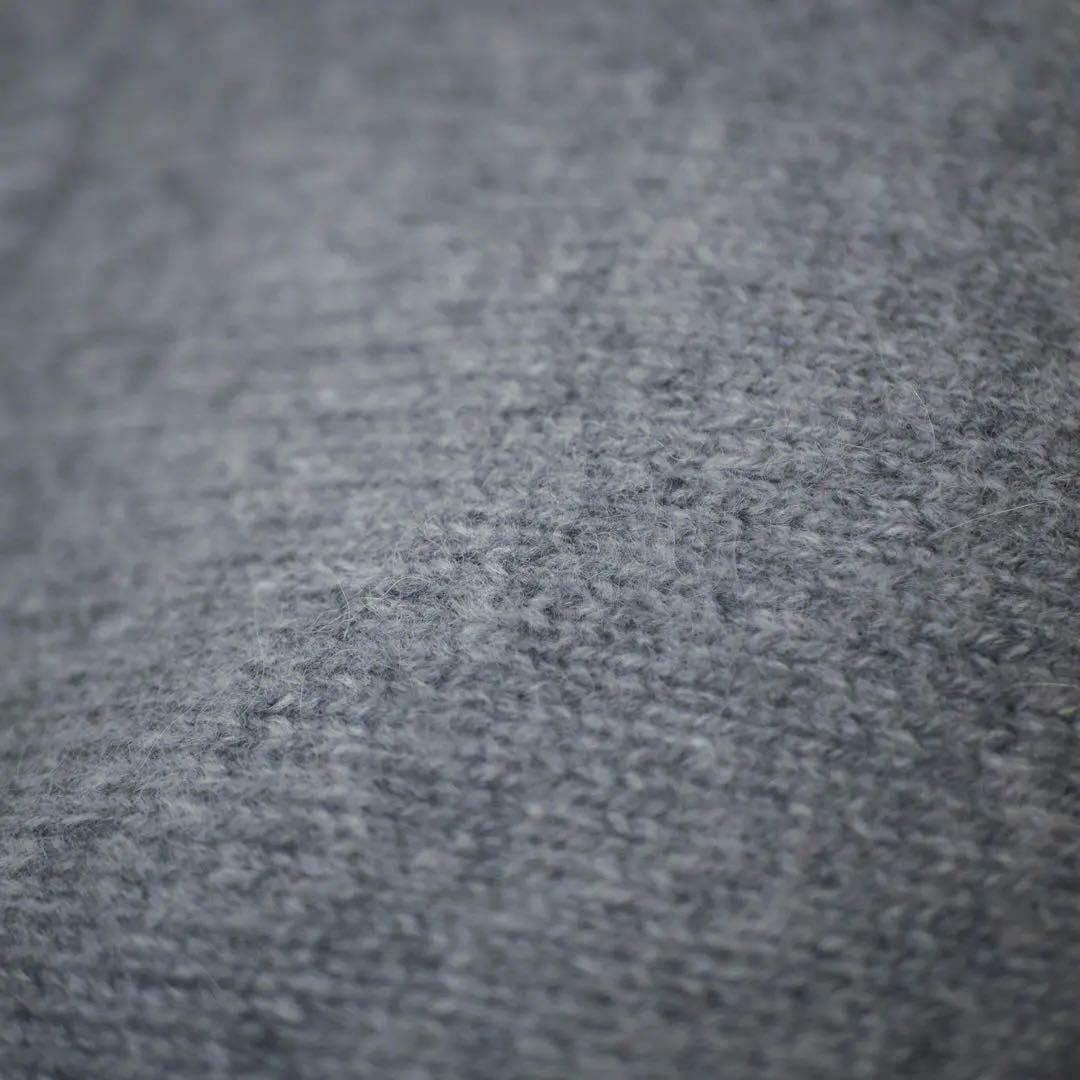 6〈ROKU〉アルパカ ウール ニット グレー