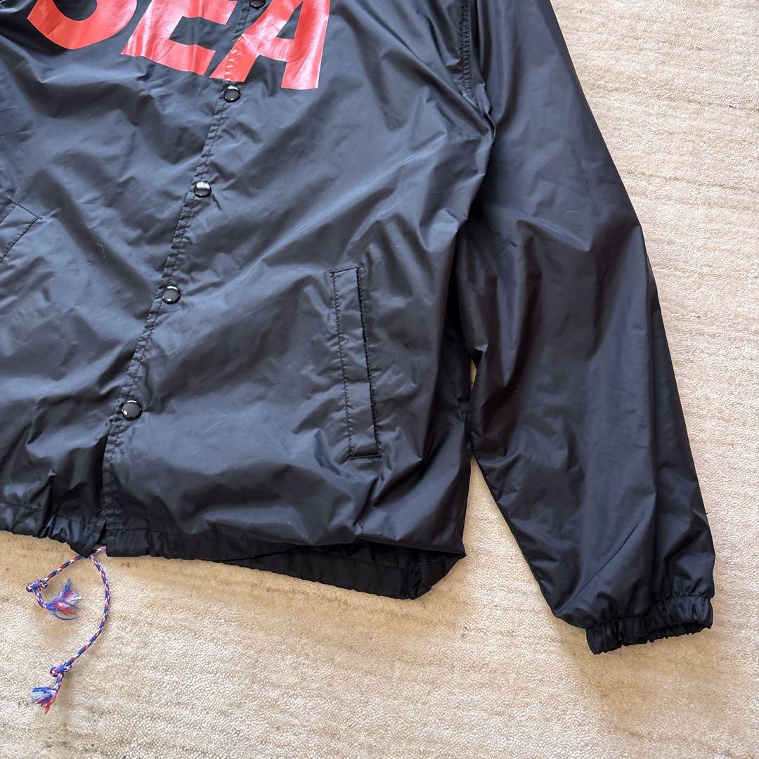 ウィンダンシー ビッグロゴ ナイロン コーチジャケット 両面プリント M 黒 赤