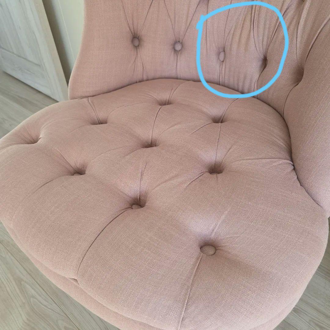 miumiu*様　クラシック ピンク ファブリック 1人掛けソファ