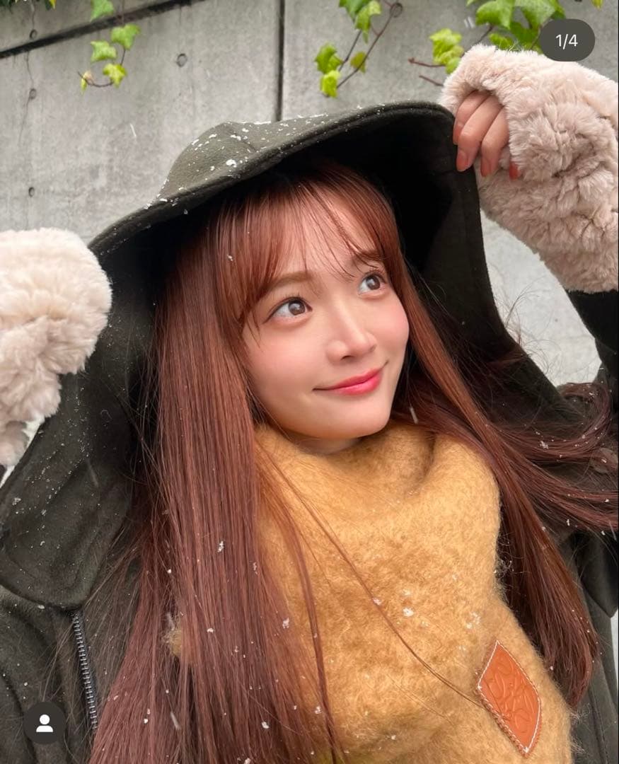 PINUE ロングダッフルコート S チャコール