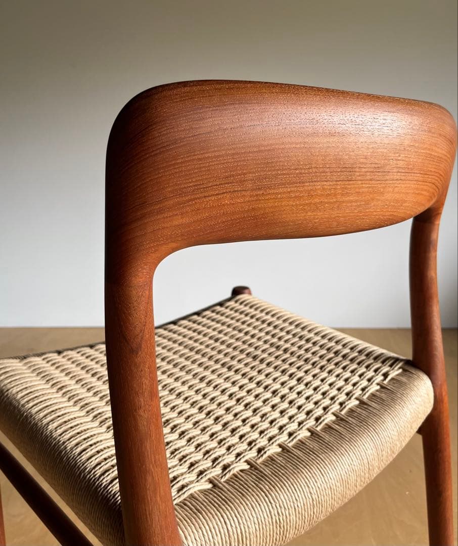 Niels Moller Model 75 チーク ペーパーコード張替え後未使用