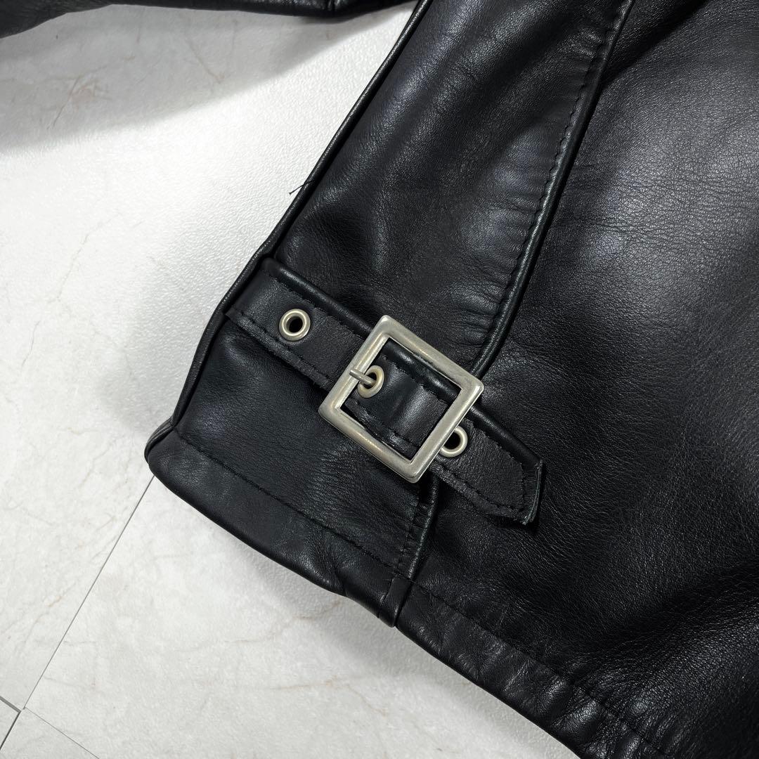 ✨極美品 ショット 641 ライダースジャケット 希少44 レザー 本革