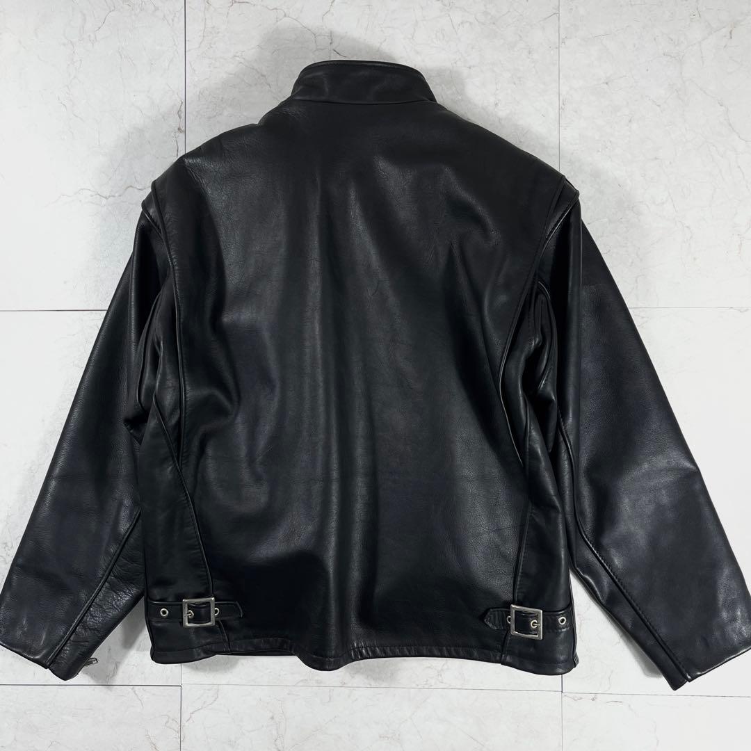 ✨極美品 ショット 641 ライダースジャケット 希少44 レザー 本革