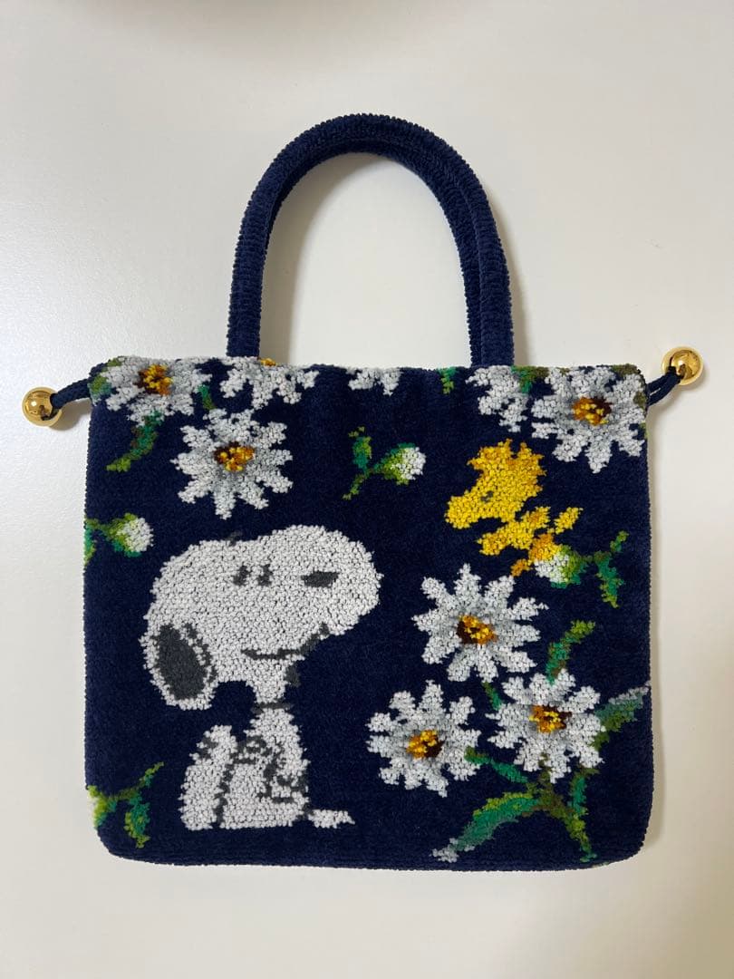 フェイラー　スヌーピー手付き巾着バッグ